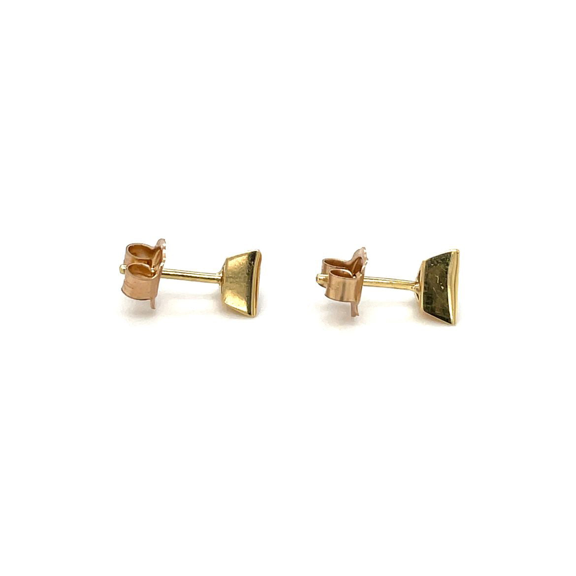 18ct Yellow Gold Trillion Diamond Stud Earrings