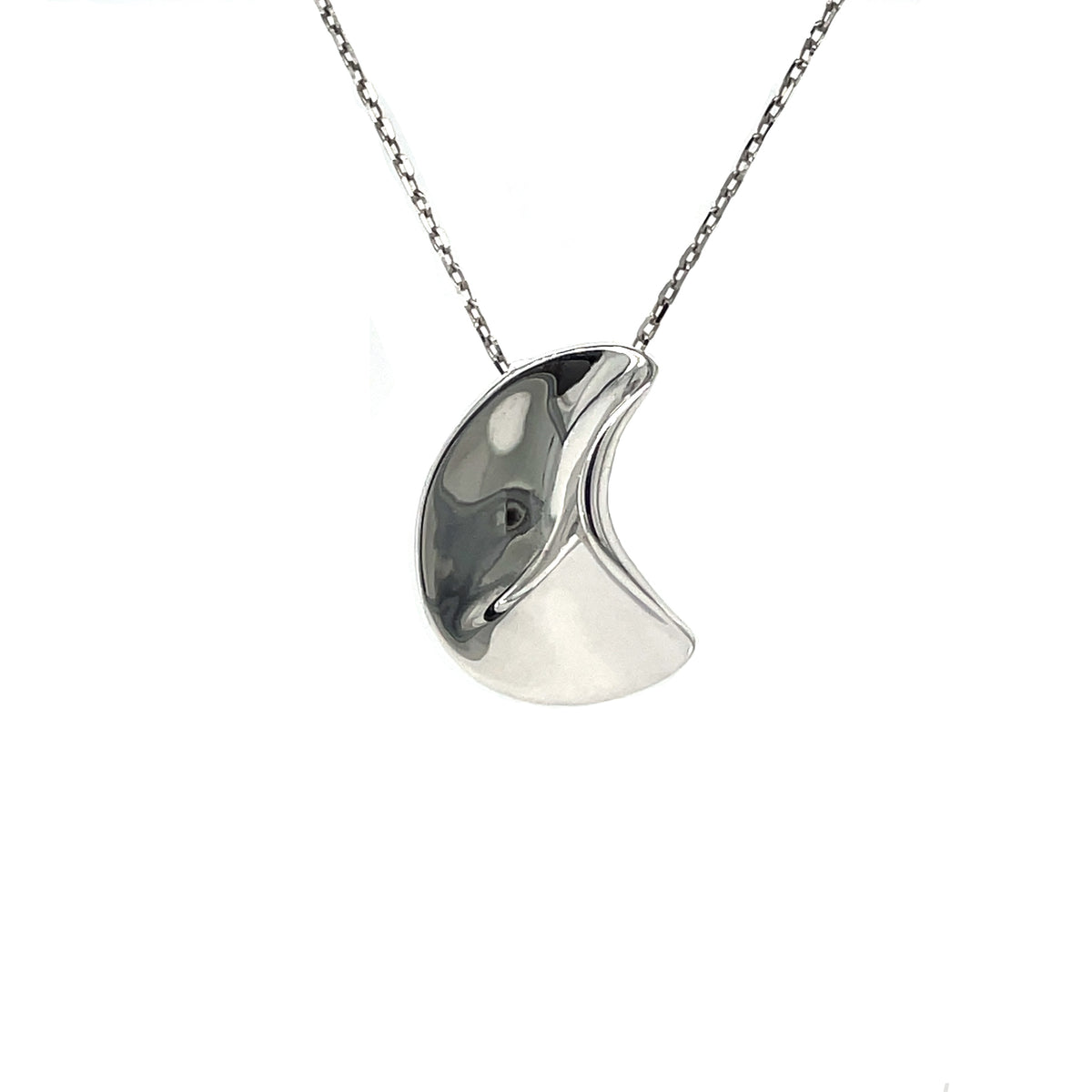 Silver Organic Leaf Penant & Chain (16-18")