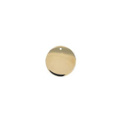 9ct Yellow Gold Round Disc Pendant (18mm)