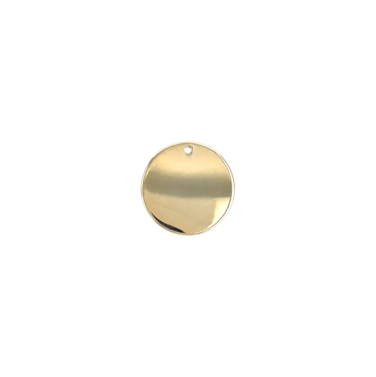 9ct Yellow Gold Round Disc Pendant (18mm)