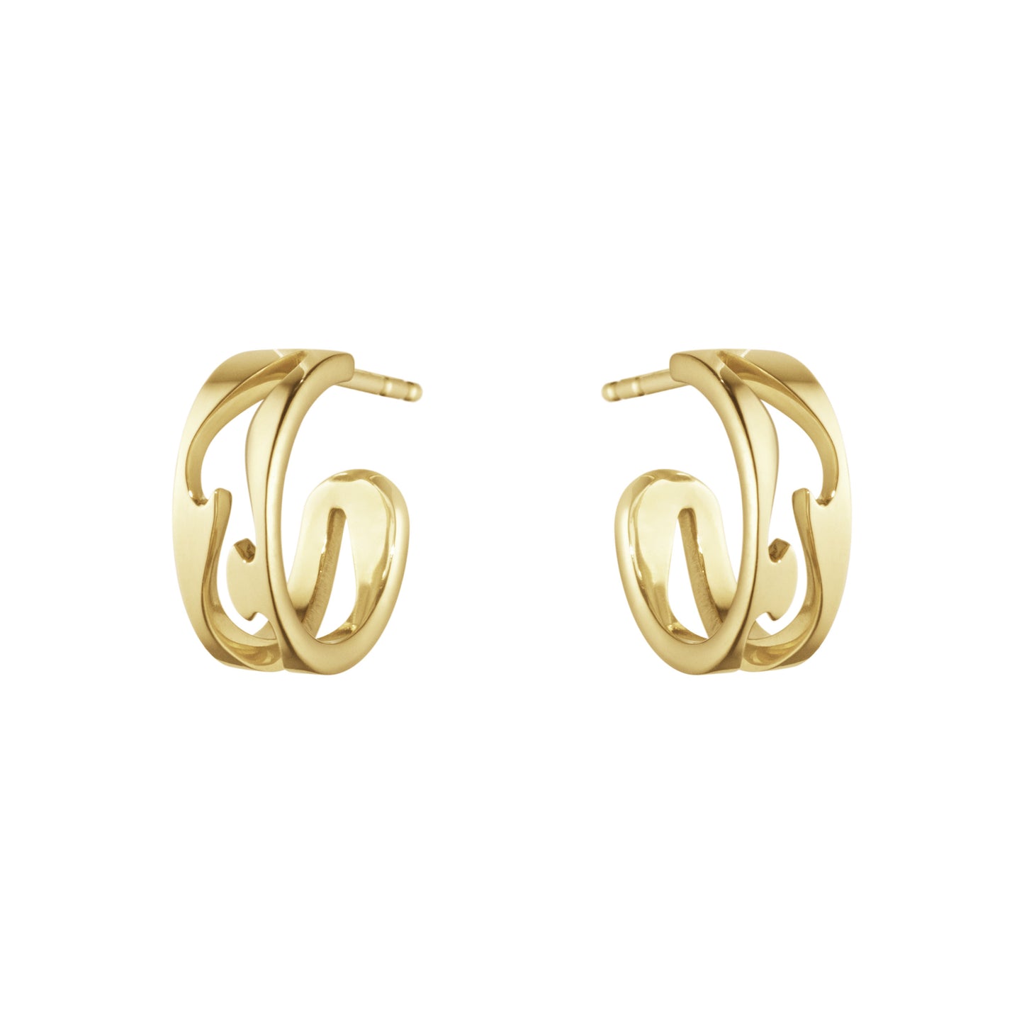 Yellow Gold Fusion Open Earhoops