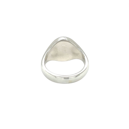 Silver Oxford Oval Signet Ring (13x11mm)