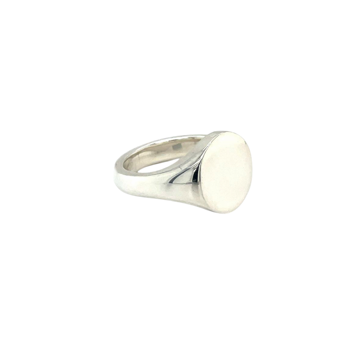Silver Oxford Oval Signet Ring (13x11mm)