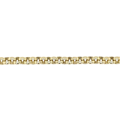 9ct Yellow Gold Round Belcher Chain (18")