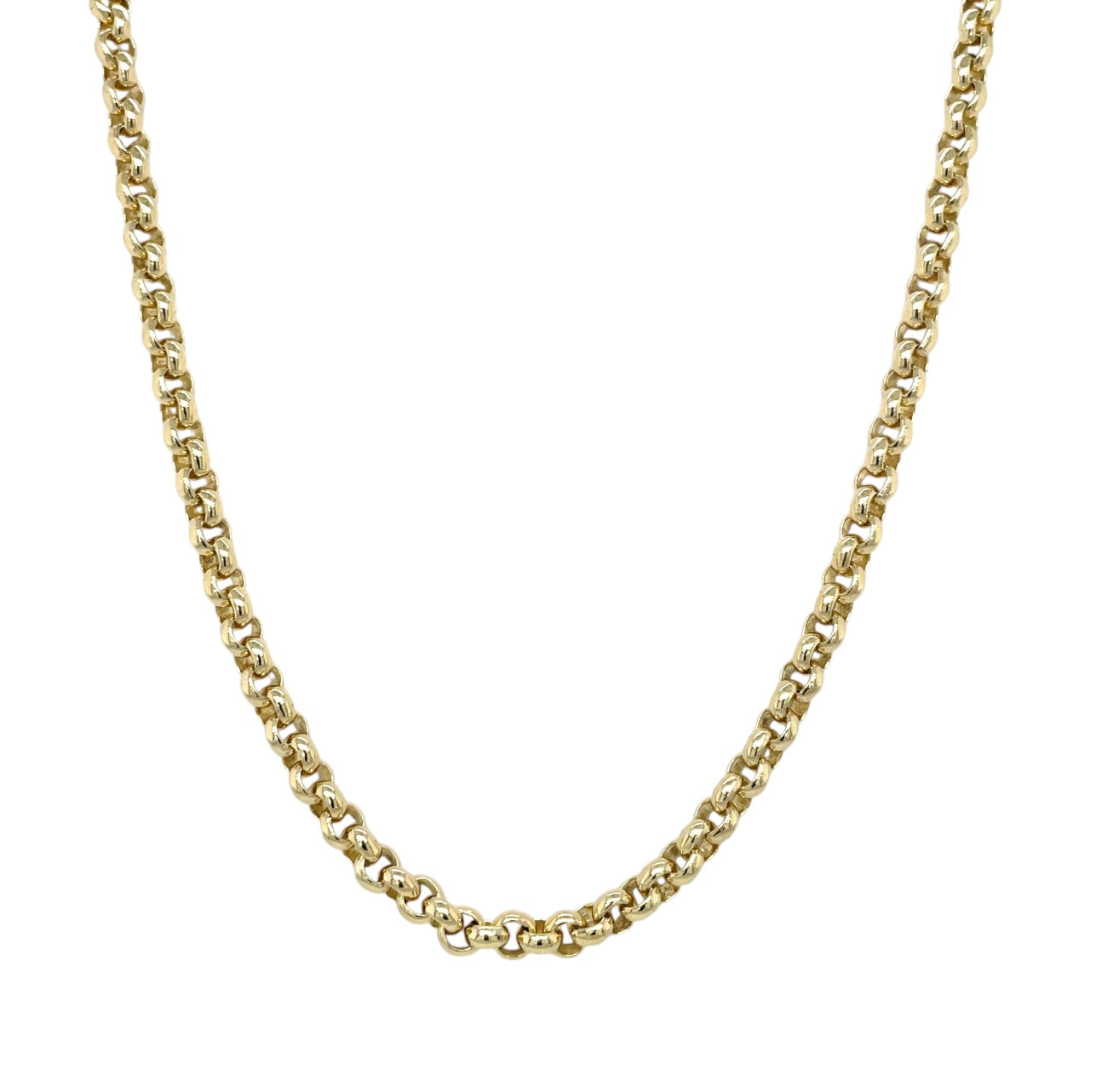 9ct Yellow Gold Round Belcher Chain (18")