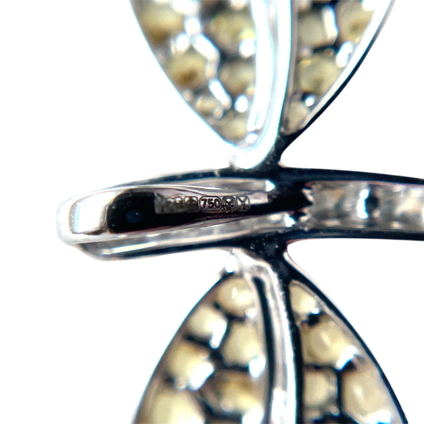 18ct Yellow & White Gold Yellow Sapphire & Diamond Dragonfly Brooch or Pendant
