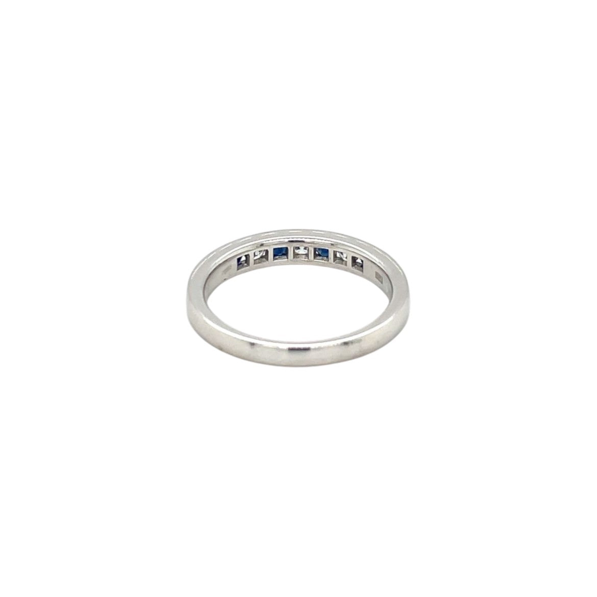 18ct White Gold Sapphire & Diamond Eternity Ring (M)