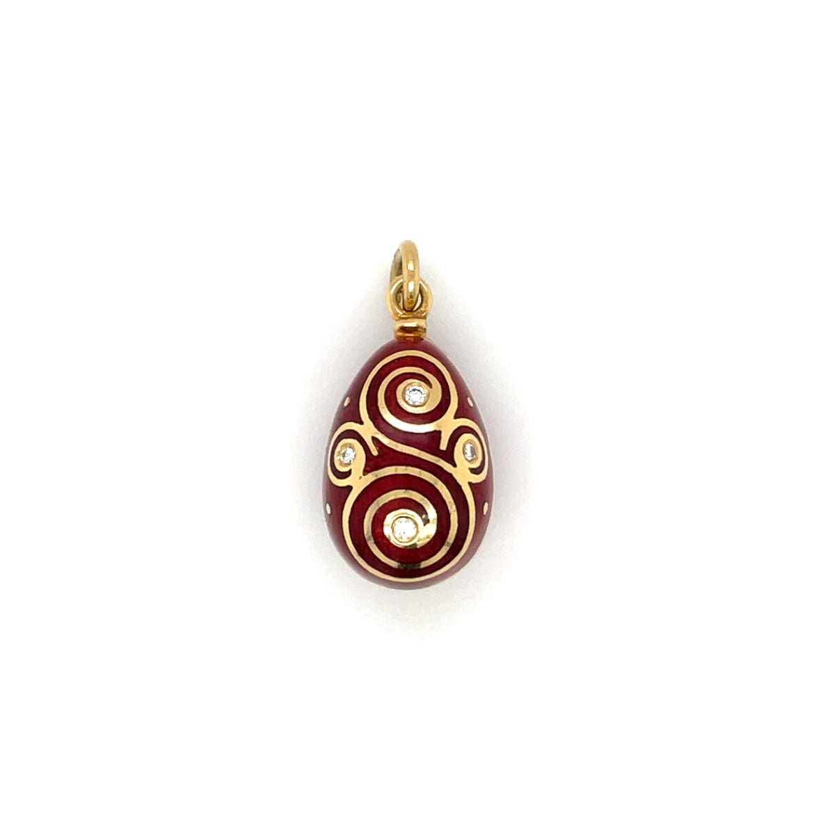 Diamond set Faberge egg pendant
