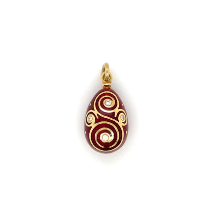 Diamond set Faberge egg pendant
