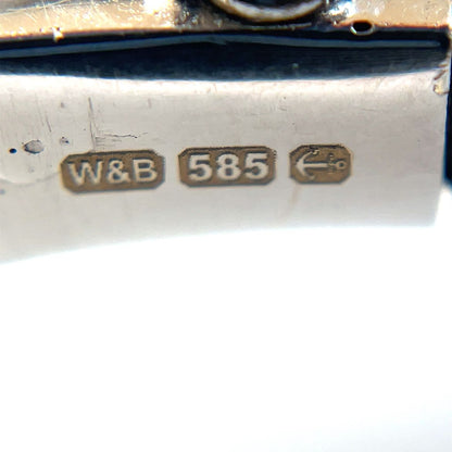 14ct White Gold Sapphire and Diamond Bangle