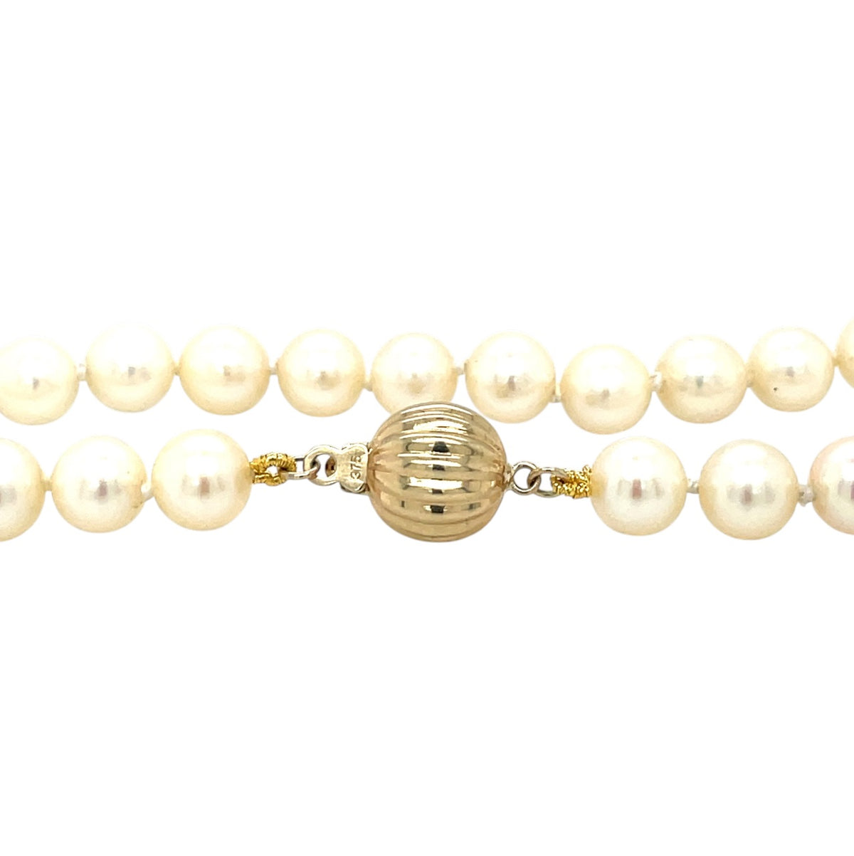 9ct Yellow Gold Cultured Pearl Necklace (16")
