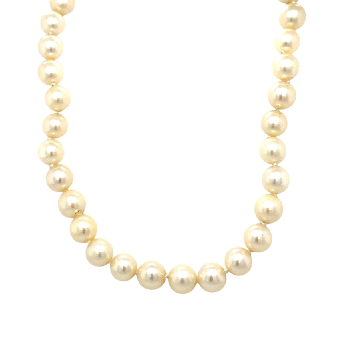 9ct Yellow Gold Cultured Pearl Necklace (16")