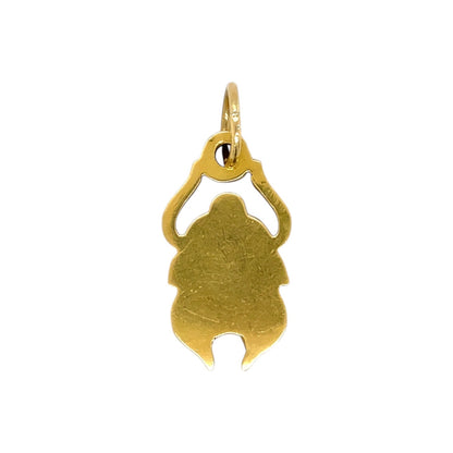 18ct Yellow Gold Scarab Pendant