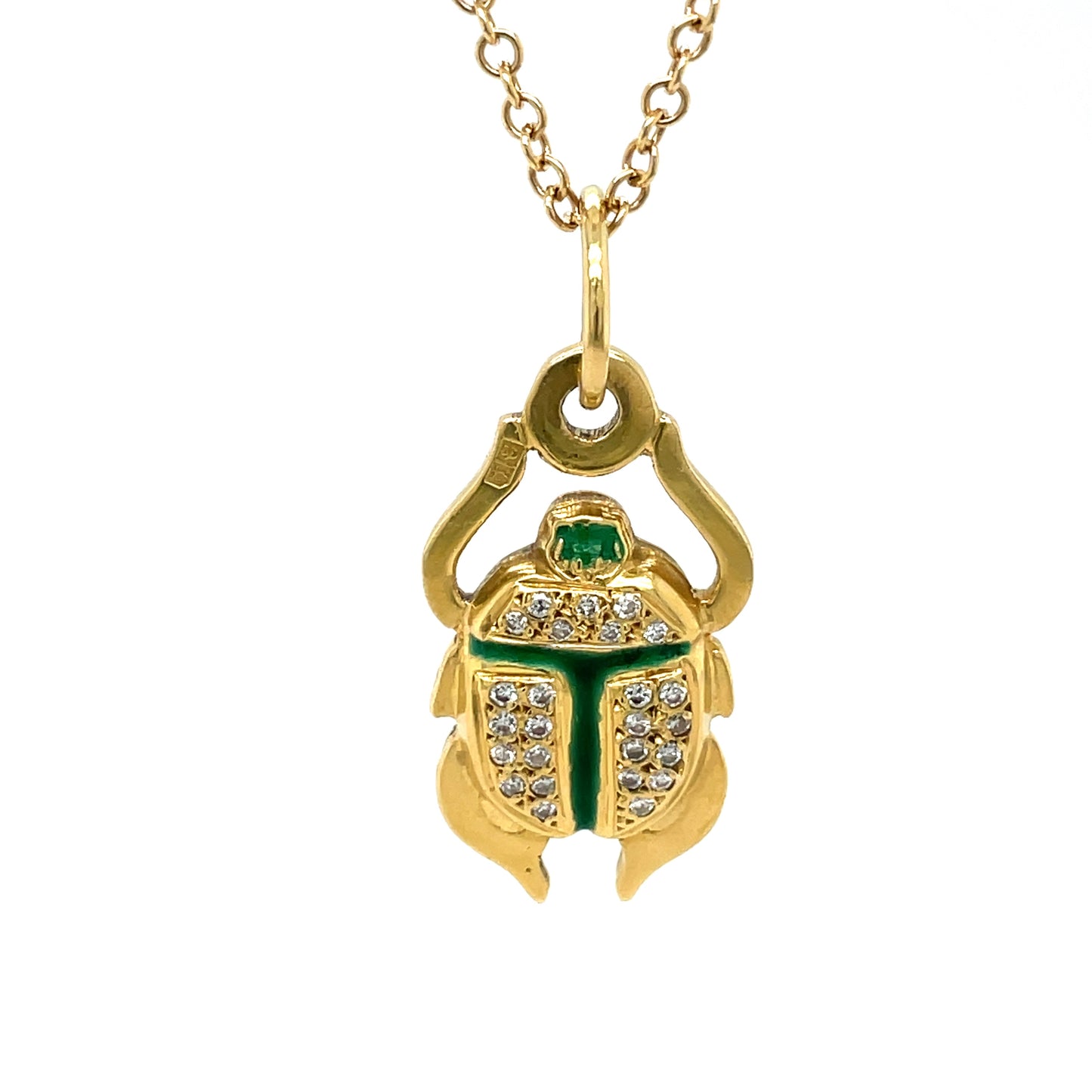 18ct Yellow Gold Scarab Pendant