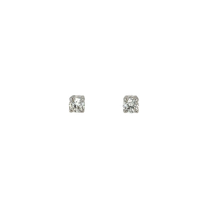 18ct White Gold Diamond Stud Earrings