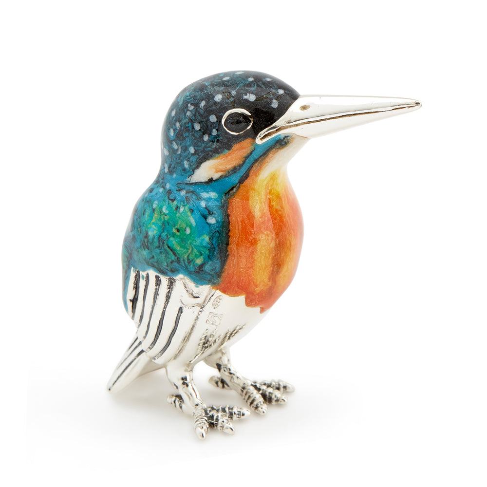 Saturno Silver & Enamel Medium Kingfisher