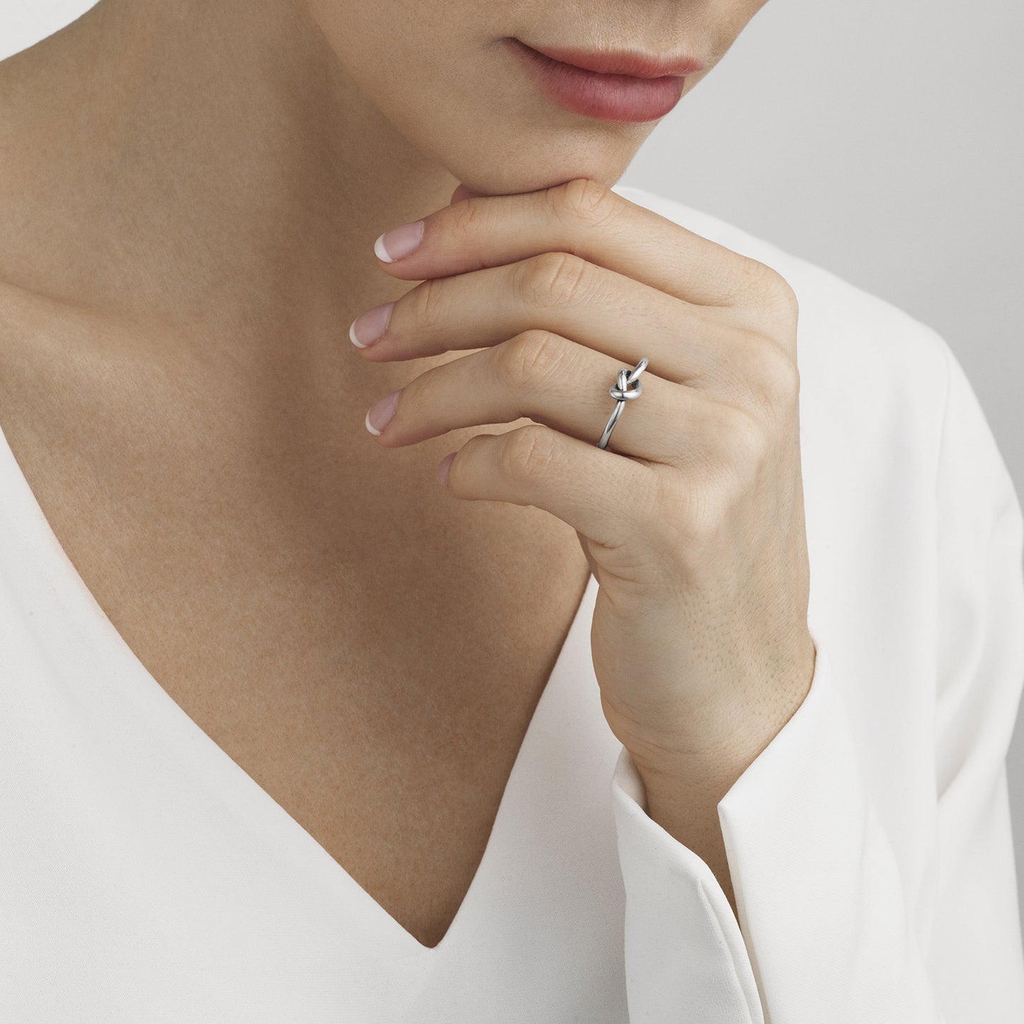 Silver Love Knot Ring (56/ O 1/2)