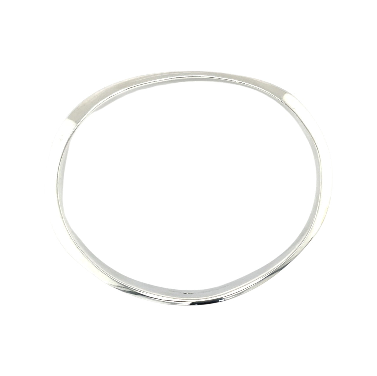 Silver Waved Bangle