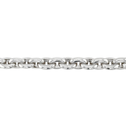 Silver Chunky Graduated Oval Link Necklace (18")