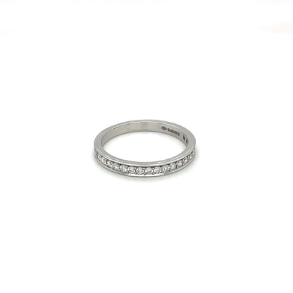 Platinum Half-Set Diamond Eternity Ring