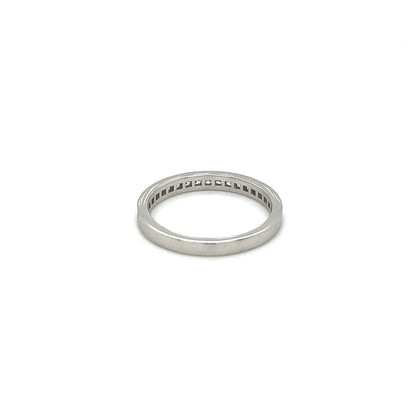 Platinum Half-Set Diamond Eternity Ring