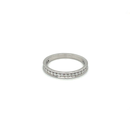 Platinum Half-Set Diamond Eternity Ring