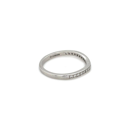 Platinum Wave Half Eternity Diamond Band