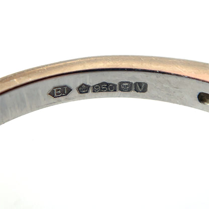 Platinum Wave Half Eternity Diamond Band