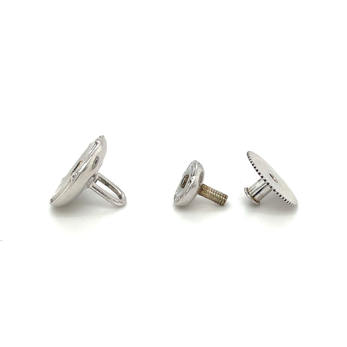 9ct White Gold & Mother of Pearl Cufflink Set