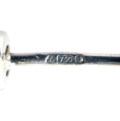 18ct White Gold Rubover Diamond Stud Earrings