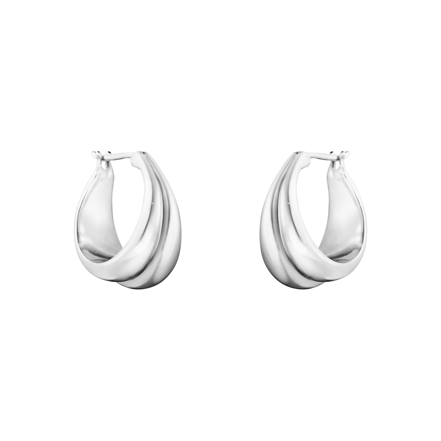 Silver Curve Earrings