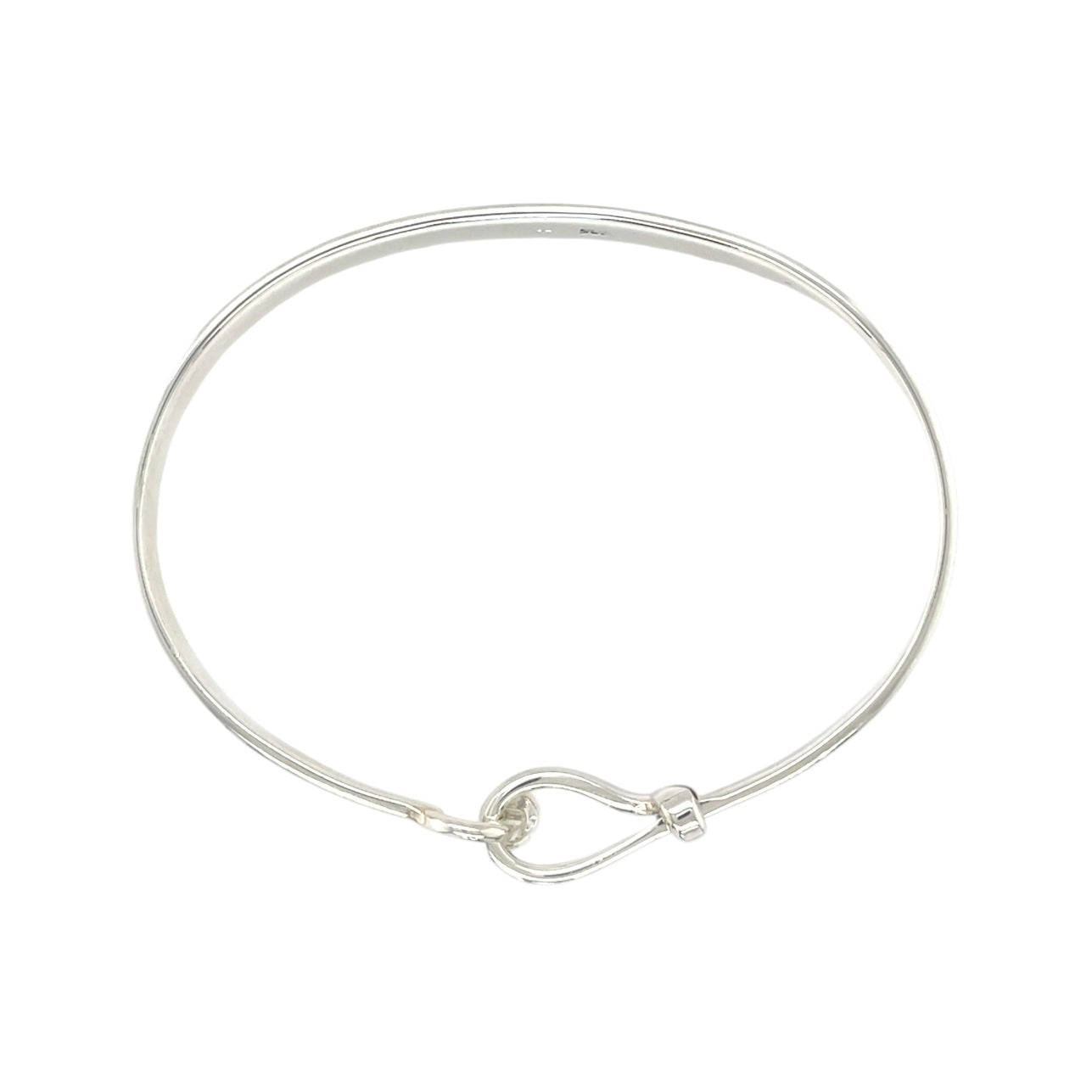 Silver Hook & Loop Modern Bangle