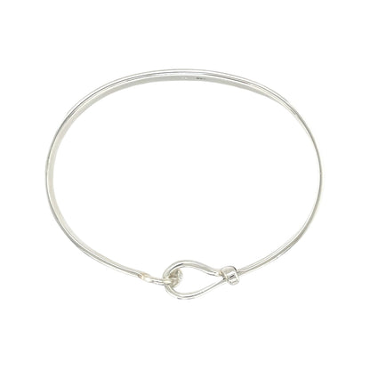 Silver Hook & Loop Modern Bangle