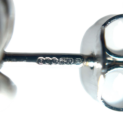 18ct White Gold Knot Stud Earrings