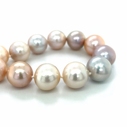 9ct Yellow Gold & Freshwater Multi-Coloured Pearl Necklace