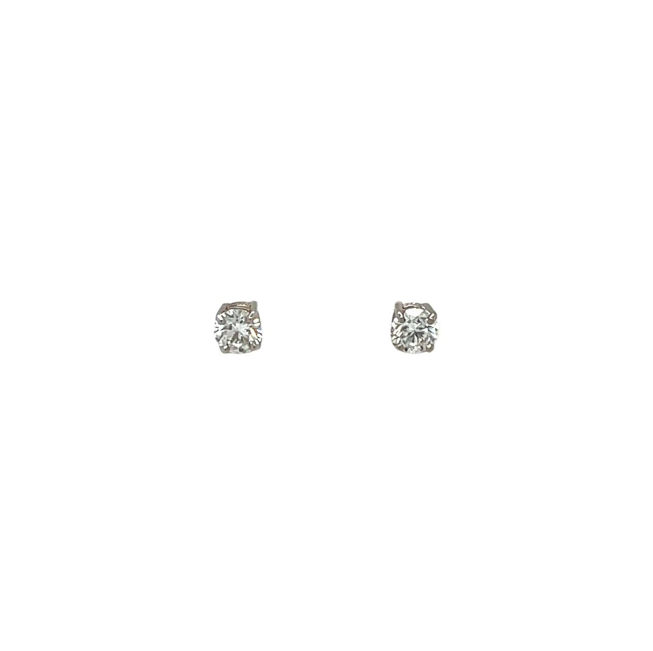 18ct White Gold Diamond Stud Earrings