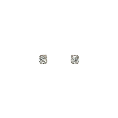18ct White Gold Diamond Stud Earrings