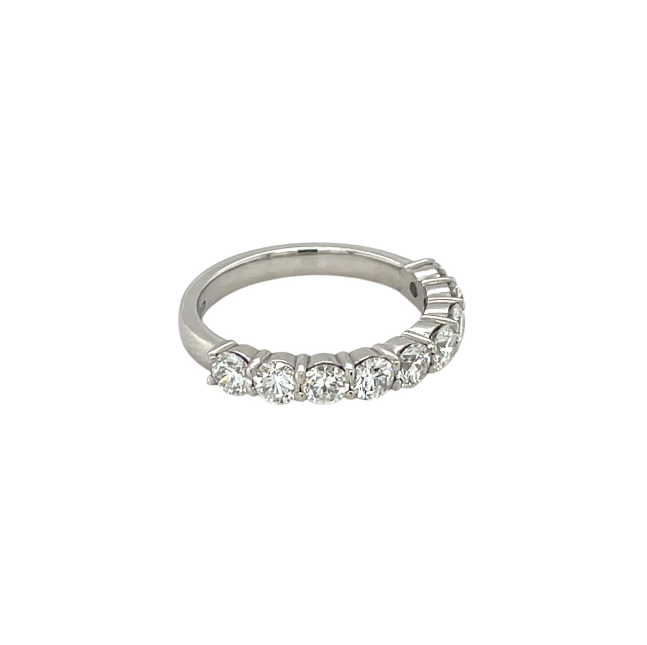 Platinum Diamond Half-Set Eternity Band (N)