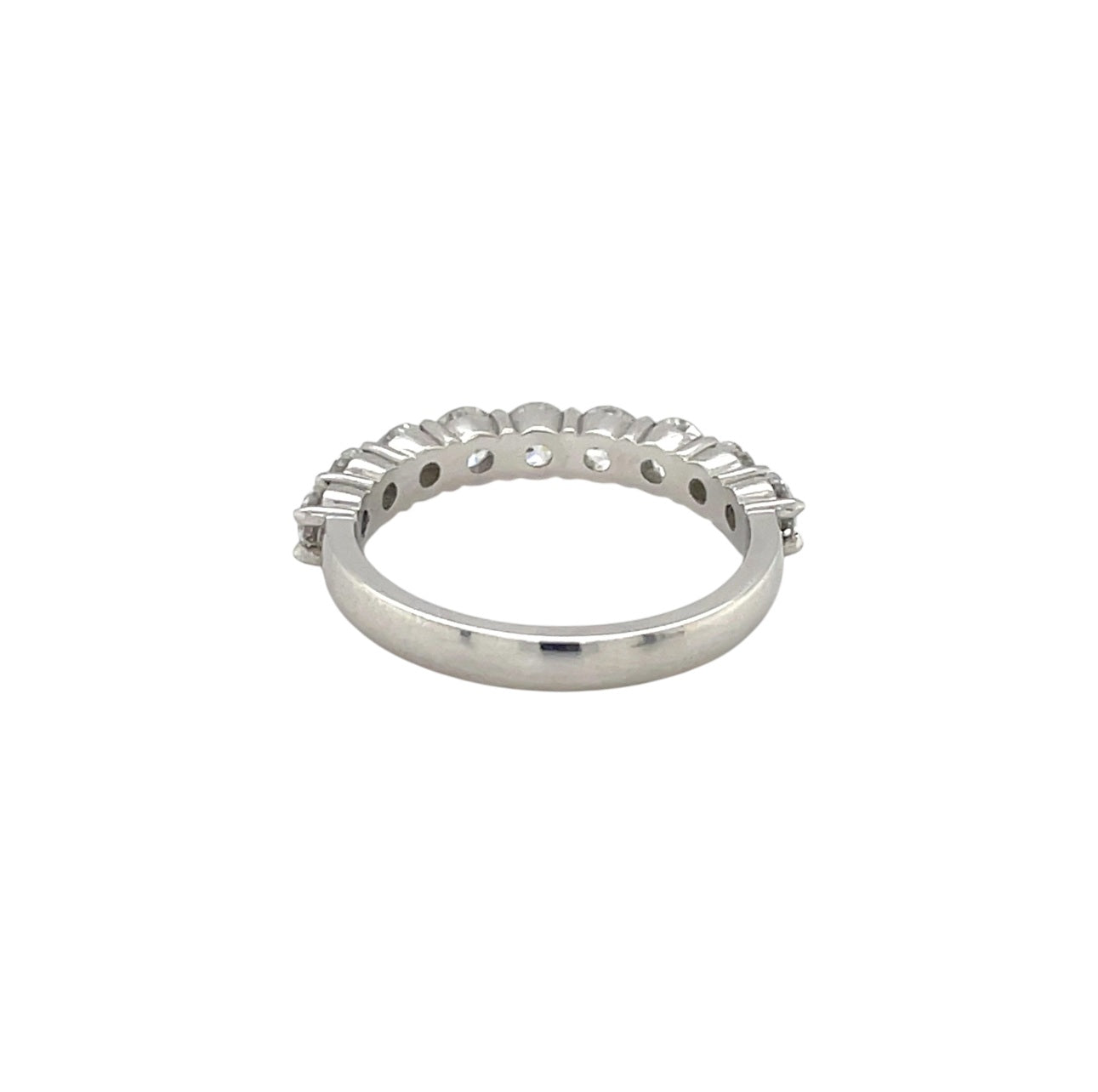 Platinum Diamond Half-Set Eternity Band (N)