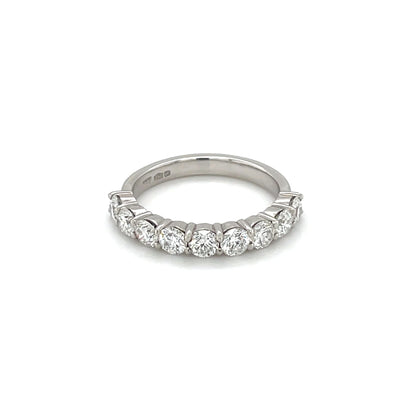 Platinum Diamond Half-Set Eternity Band