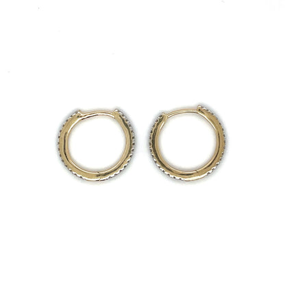 9ct Yellow Gold Diamond Huggies