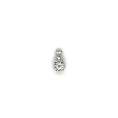 18ct White Gold Diamond Solitaire Pendant