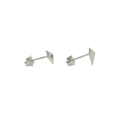9ct White Gold Kite Stud Earrings