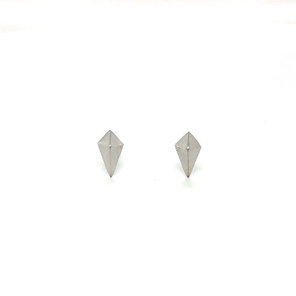 9ct White Gold Kite Stud Earrings