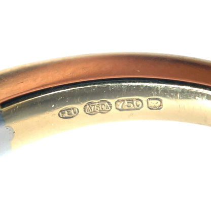 18ct Yellow & White Gold Sapphire & Diamond Half-Set Eternity Ring (L)