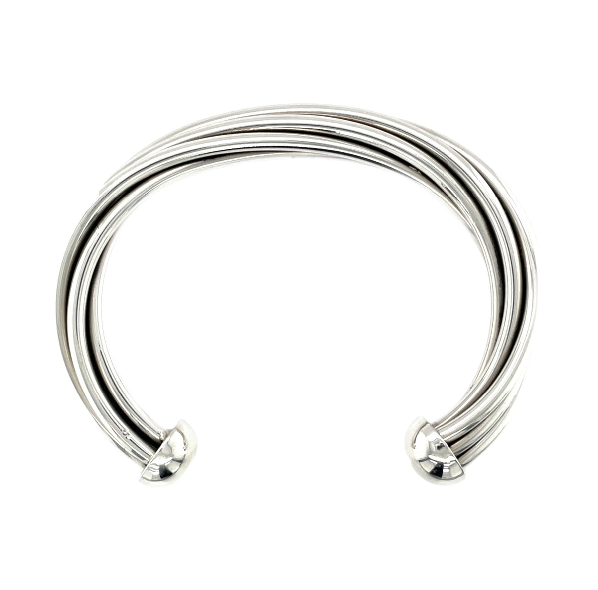 Silver Cable Torque Bangle