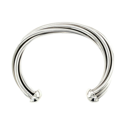 Silver Cable Torque Bangle