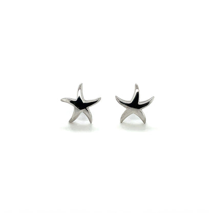 Silver Starfish Stud Earrings