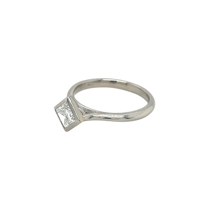 Platinum Princess Cut Diamond Solitaire Ring (M)