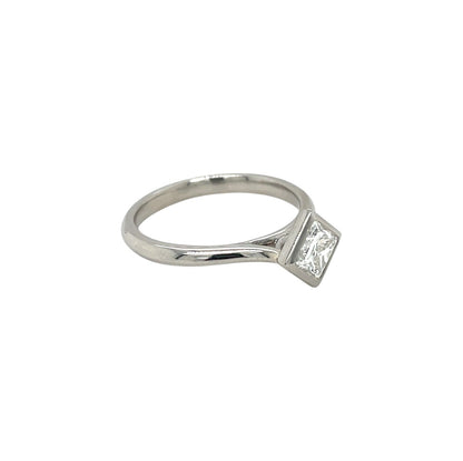 Platinum Princess Cut Diamond Solitaire Ring (M)